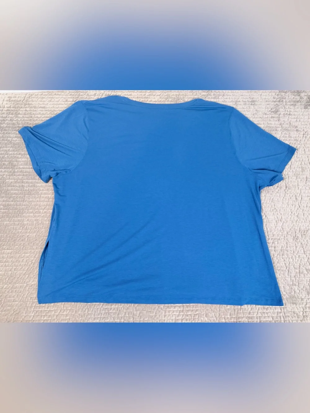 NIKE Yoga Dri-FIT Women’s Short Sleeve Performance Tee Blue Size 3X